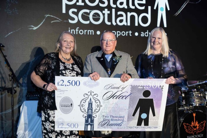 SELECT donates £2,500 to Prostate Scotland at 125 th  Grand Ball celebration