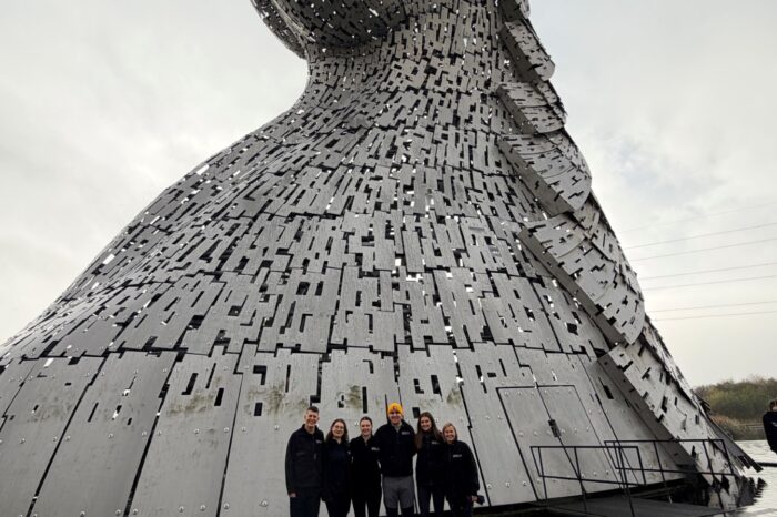 Six-strong Holmes Mackillop completes Kelpies Challenge to raise £2800 for St Vincents Hospice